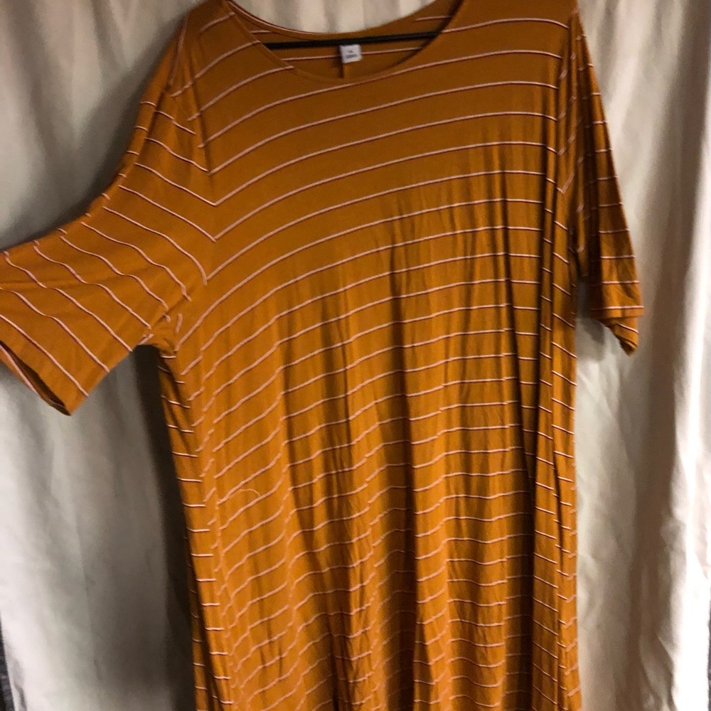 Old Navy Mustard and White Striped Top